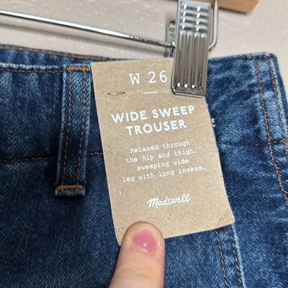 Madewell Wide Sweep Denim Trousers - Picture 7 of 10
